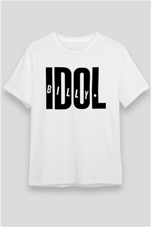 Billy Idol Beyaz Unisex Tişört T-Shirt - TişörtFabrikası