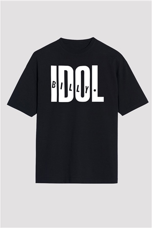 Billy Idol Siyah Unisex Oversize Tişört T-Shirt