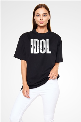 Billy Idol Siyah Unisex Oversize Tişört T-Shirt