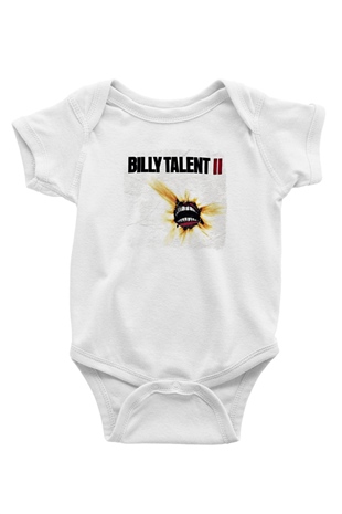Billy Talent Baskılı Unisex Beyaz Bebek Body - Zıbın