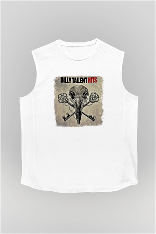 Billy Talent Baskılı Unisex Beyaz Kolsuz Tişört