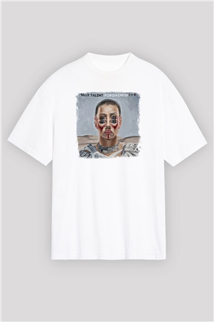 Billy Talent Baskılı Unisex Beyaz Oversize Tişört