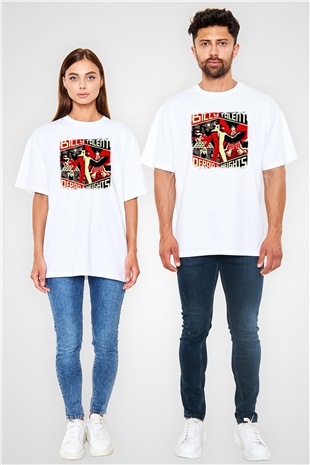 Billy Talent Baskılı Unisex Beyaz Oversize Tişört