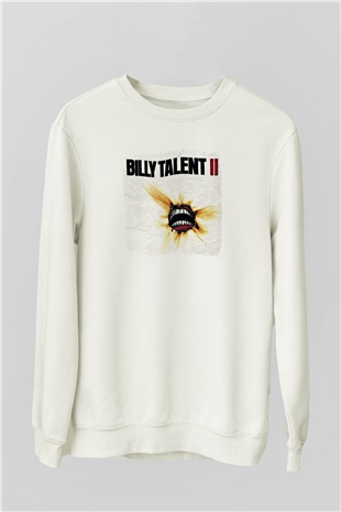 Billy Talent Baskılı Unisex Beyaz Sweatshirt