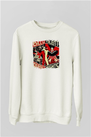 Billy Talent Baskılı Unisex Beyaz Sweatshirt