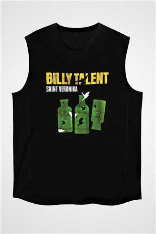Billy Talent Baskılı Unisex Siyah Kolsuz Tişört