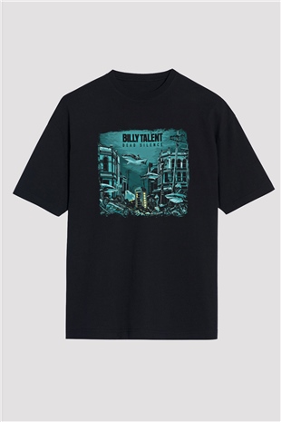 Billy Talent Baskılı Unisex Siyah Oversize Tişört