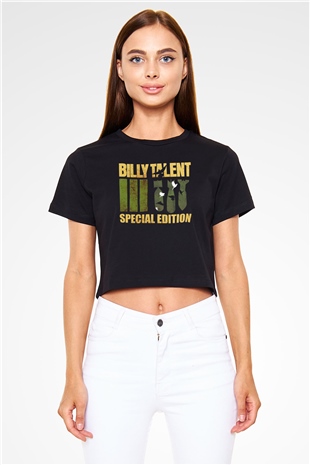 Billy Talent Siyah  Crop Top Tişört