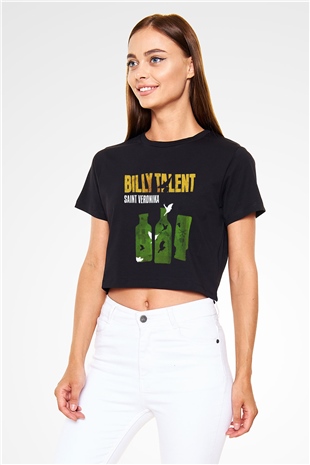 Billy Talent Siyah Crop Top Tişört