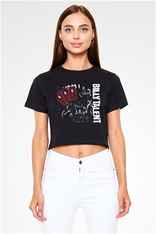 Billy Talent Siyah Crop Top Tişört