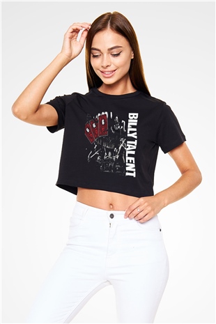 Billy Talent Siyah Crop Top Tişört