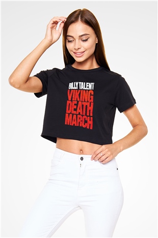 Billy Talent Siyah Crop Top Tişört