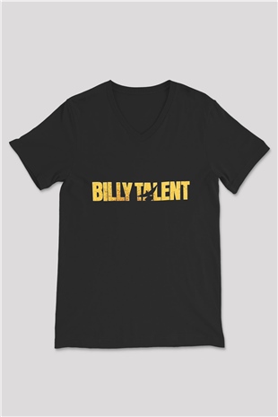 Billy Talent Siyah Unisex V Yaka Tişört T-Shirt