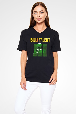 Billy Talent Siyah Unisex V Yaka Tişört T-Shirt