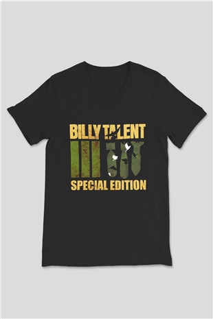 Billy Talent Siyah Unisex V Yaka Tişört