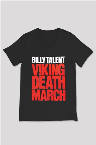 Billy Talent Siyah Unisex V Yaka Tişört T-Shirt