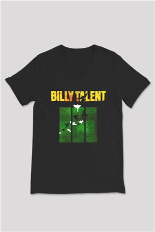 Billy Talent Siyah Unisex V Yaka Tişört T-Shirt