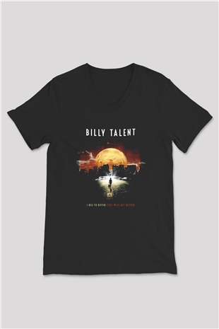 Billy Talent Siyah Unisex V Yaka Tişört