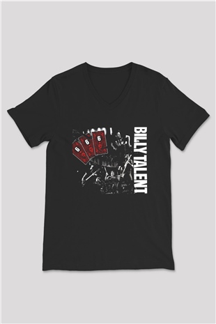 Billy Talent Siyah Unisex V Yaka Tişört T-Shirt