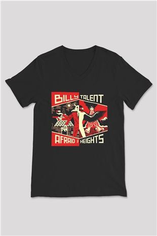 Billy Talent Siyah Unisex V Yaka Tişört T-Shirt