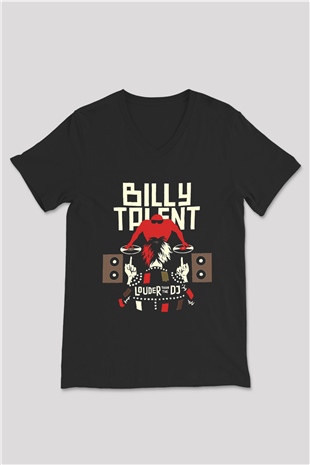 Billy Talent Siyah Unisex V Yaka Tişört T-Shirt