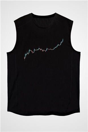 Binance Baskılı Unisex Siyah Kolsuz Tişört - Tshirt