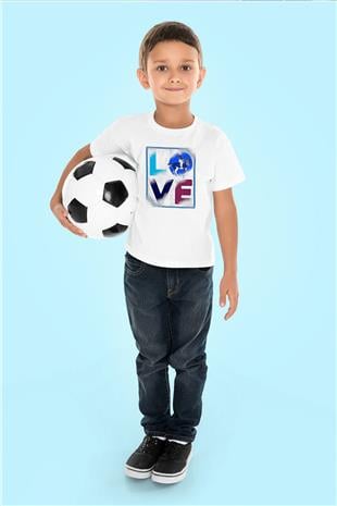 Binicilik Baskılı Unisex Beyaz Çocuk Tişört - Tshirt