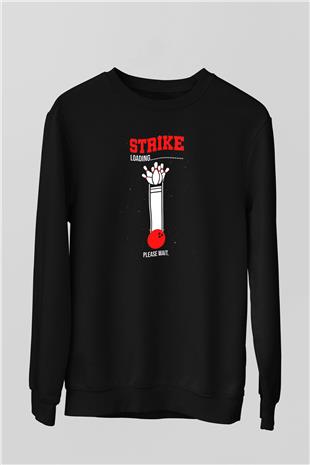 Binicilik - Riding Baskılı Unisex Siyah Sweatshirt