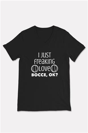 Binicilik - Riding Baskılı Unisex Siyah V Yaka Tişört