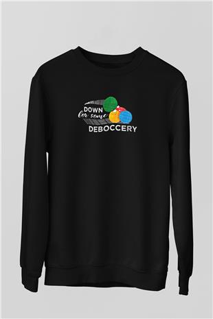 Binicilik - Riding Baskılı Unisex Siyah Sweatshirt