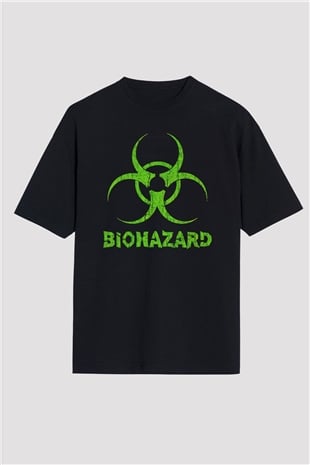 Biohazard Siyah Oversize Tişört Oversize T-shirt - TişörtFabrikası