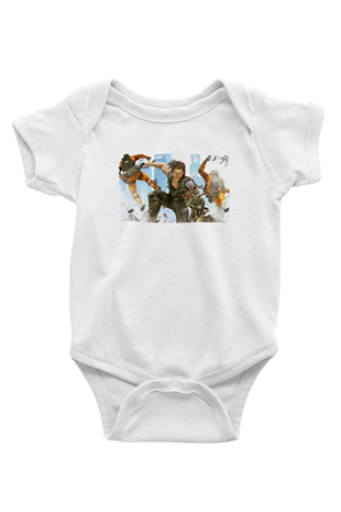 Bionic Commando Beyaz Bebek Body - Zıbın