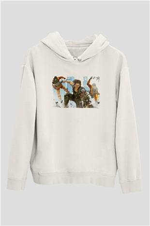 Bionic Commando Beyaz Unisex Hoodie