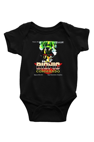 Bionic Commando Siyah Bebek Body - Zıbın