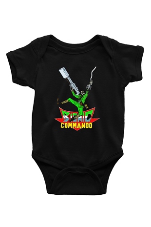 Bionic Commando Siyah Bebek Body - Zıbın