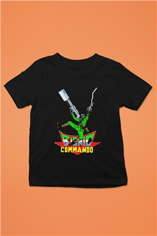 Bionic Commando Siyah Unisex  Çocuk Tişört