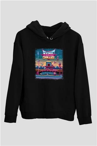 Bionic Commando Siyah Unisex Hoodie