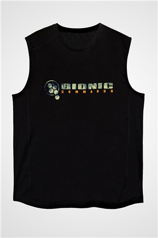 Bionic Commando Siyah Unisex Kolsuz Tişört
