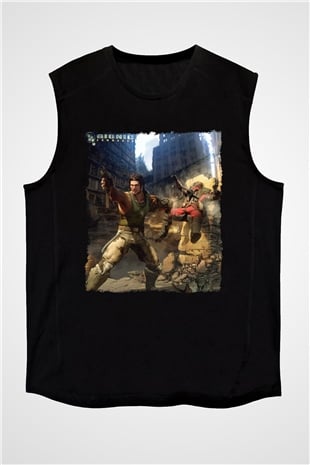 Bionic Commando Siyah Unisex Kolsuz Tişört