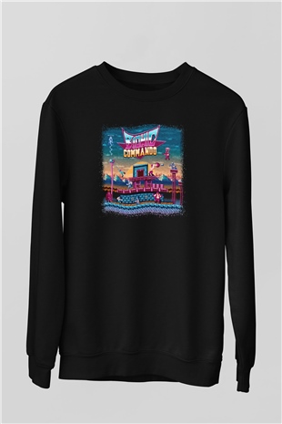 Bionic Commando Siyah Unisex  Sweatshirt