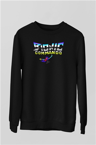 Bionic Commando Siyah Unisex  Sweatshirt