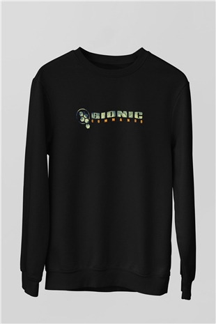 Bionic Commando Siyah Unisex Sweatshirt