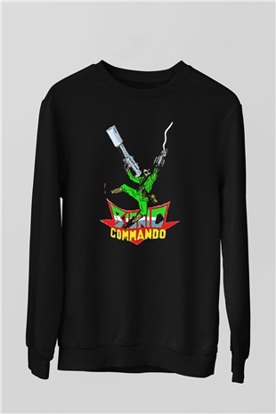 Bionic Commando Siyah Unisex  Sweatshirt