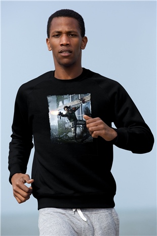 Bionic Commando Siyah Unisex Sweatshirt