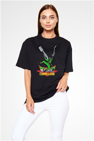 Bionic Commando Siyah Oversize Tişört