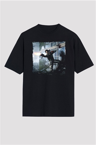 Bionic Commando Siyah Oversize Tişört Oversize T-shirt