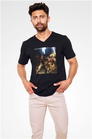 Bionic Commando Siyah Unisex V Yaka Tişört