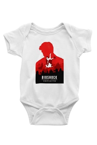 BioShock Baskılı Beyaz Unisex Bebek Body - Zıbın