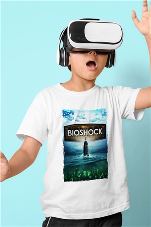 BioShock Beyaz Unisex Çocuk Tişört