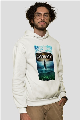 BioShock Beyaz Unisex Hoodie